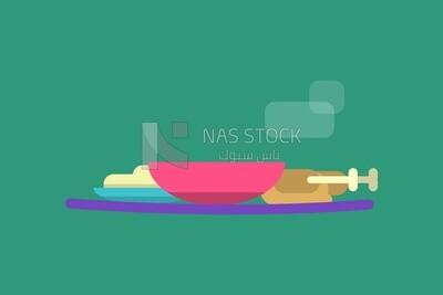 meal on a blue background