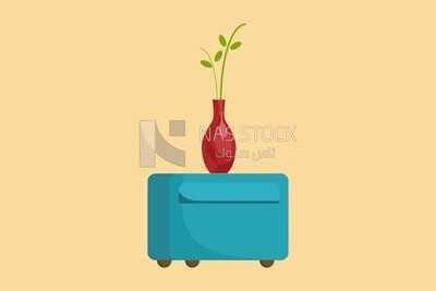 drawer with flower vase