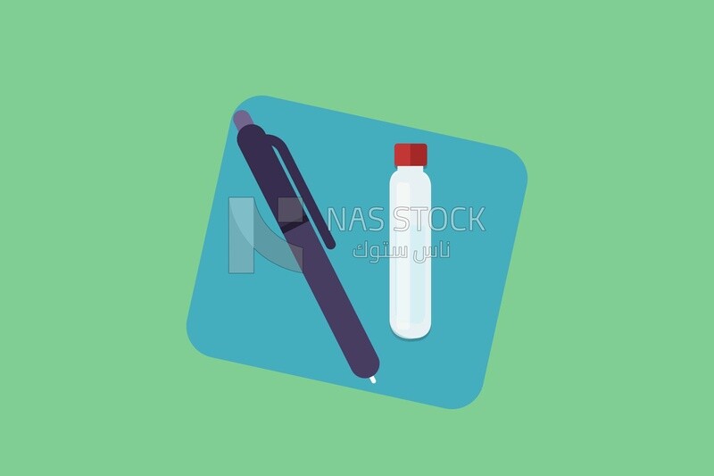 Insulin pen on a white background