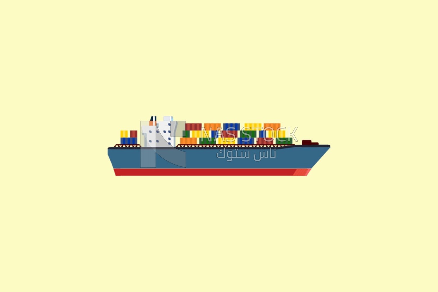 Cargo ship with containers
