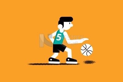 Footballer on a yellow background