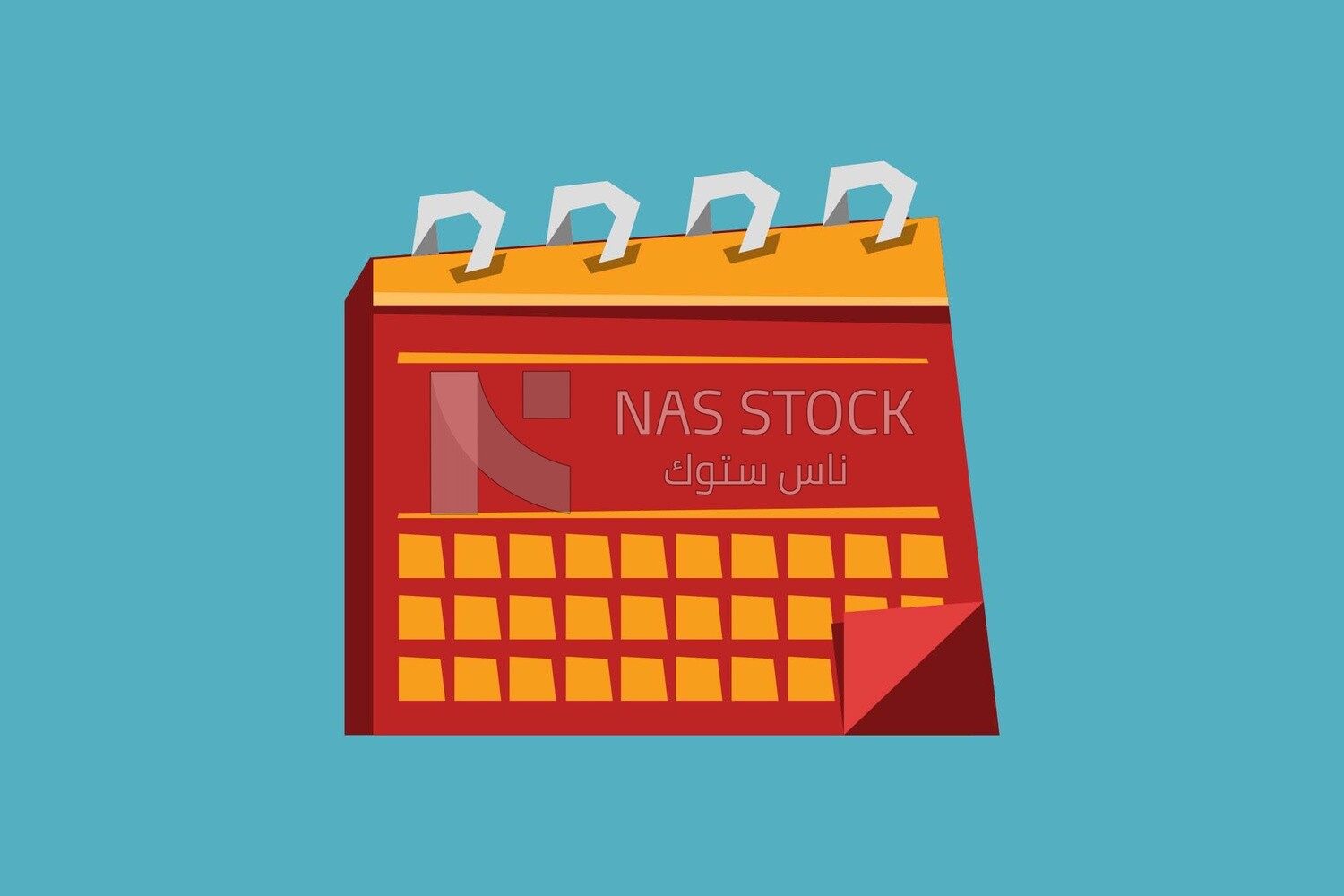 calendar  on a blue background