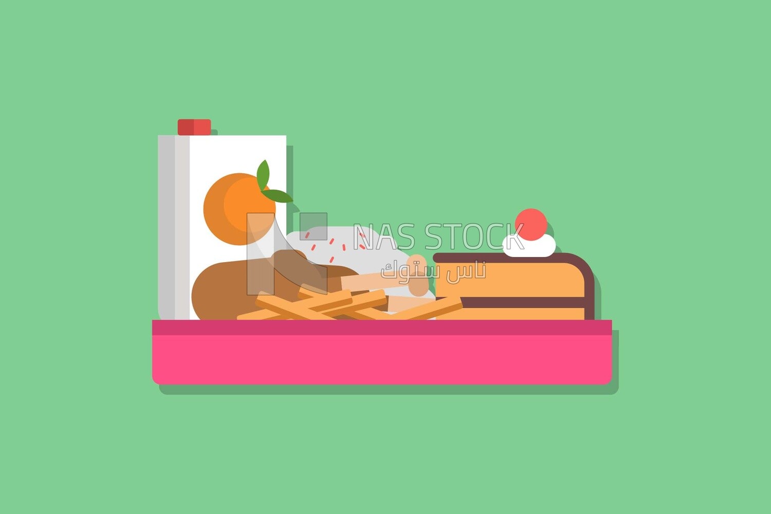 meal on the light background