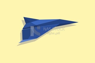 blue Paper airplane
