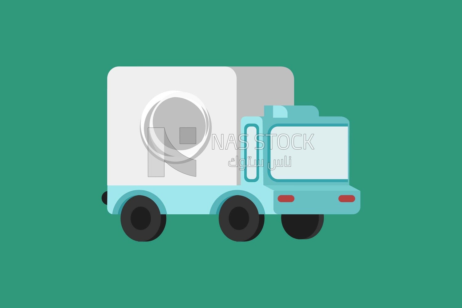 Mini Truck on a blue background