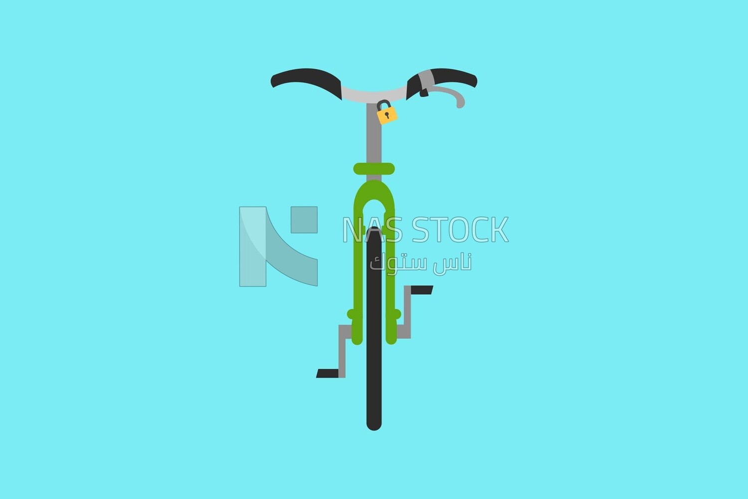bicycle on a blue background