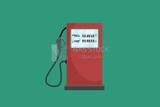 fuel pump icon on a blue background