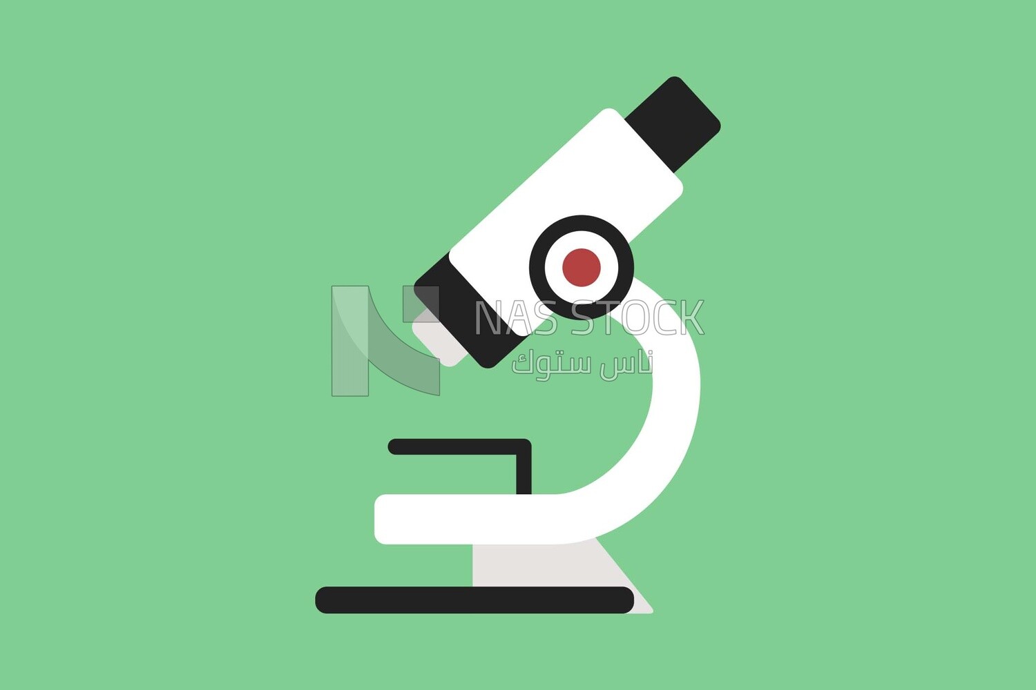 microscope on a blue background