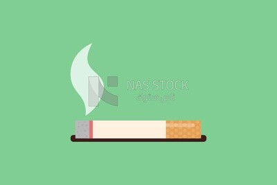 Cigarette on a white background