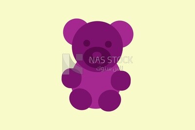 Purple teddy bear