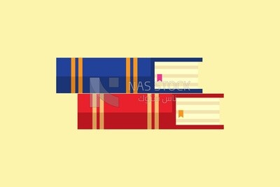 Two books on a white background