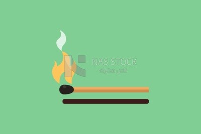 Matchstick on a white background