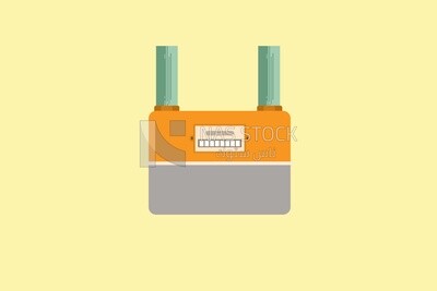 water meter on a white background