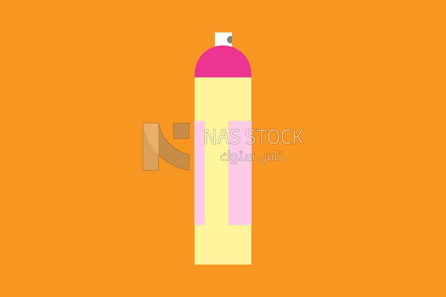 spray can on an orange background