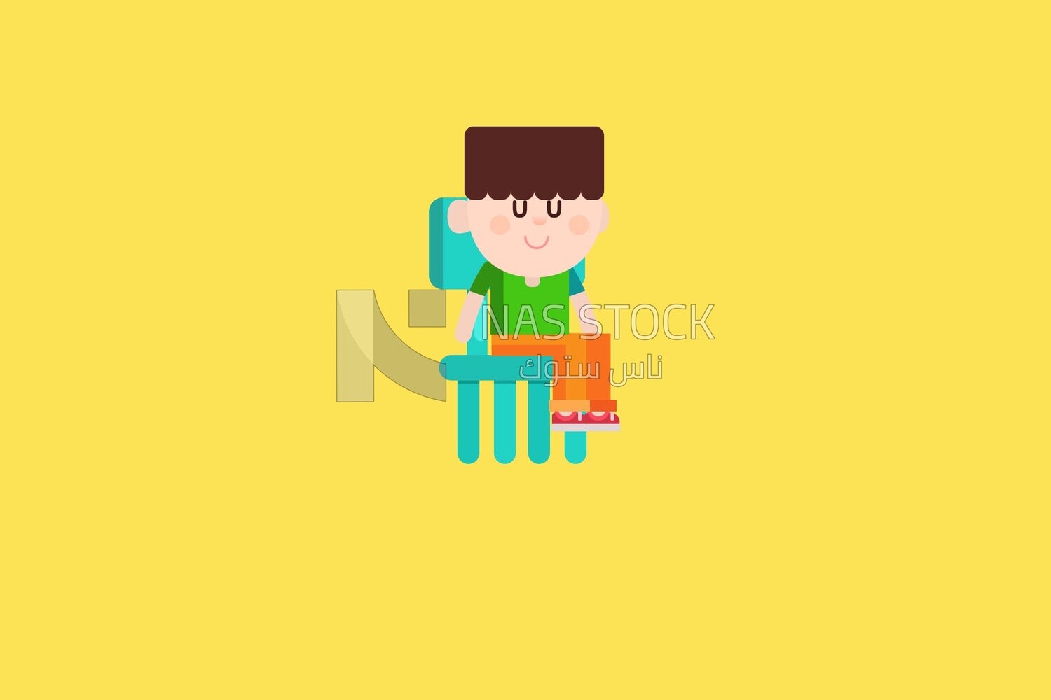 Child sitting on a chair