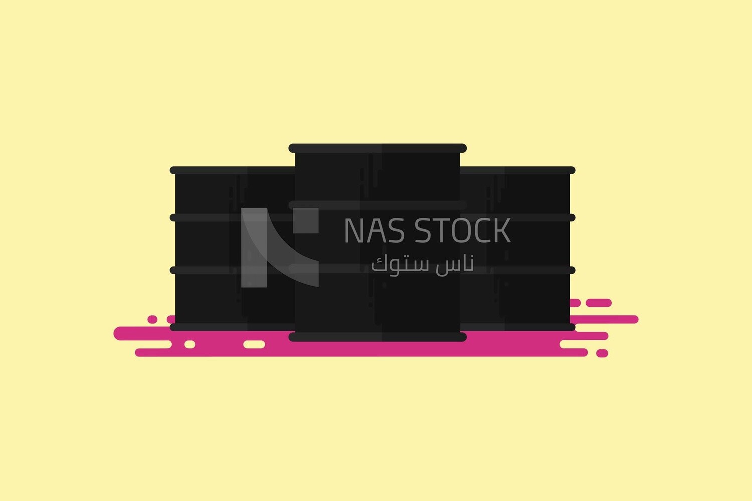 black barrels on a pink background