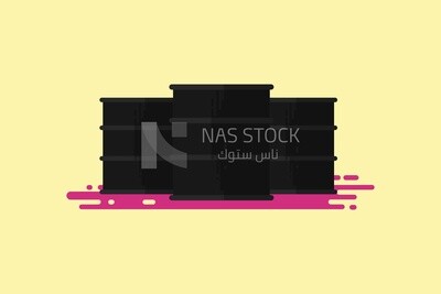 black barrels on a pink background
