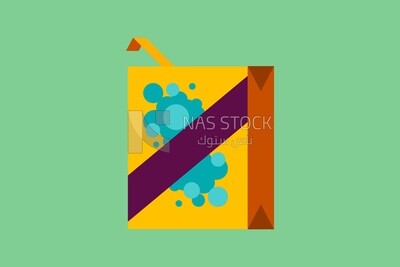Washing powder box on a white background