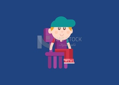 Child sitting on a chair