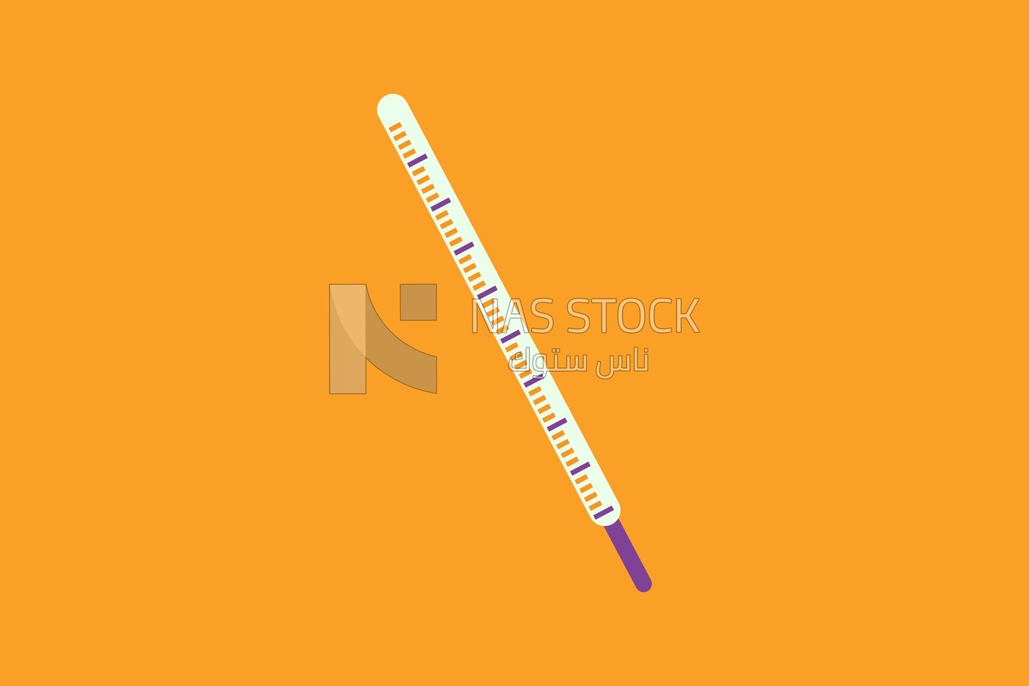 Thermometer on a yellow background