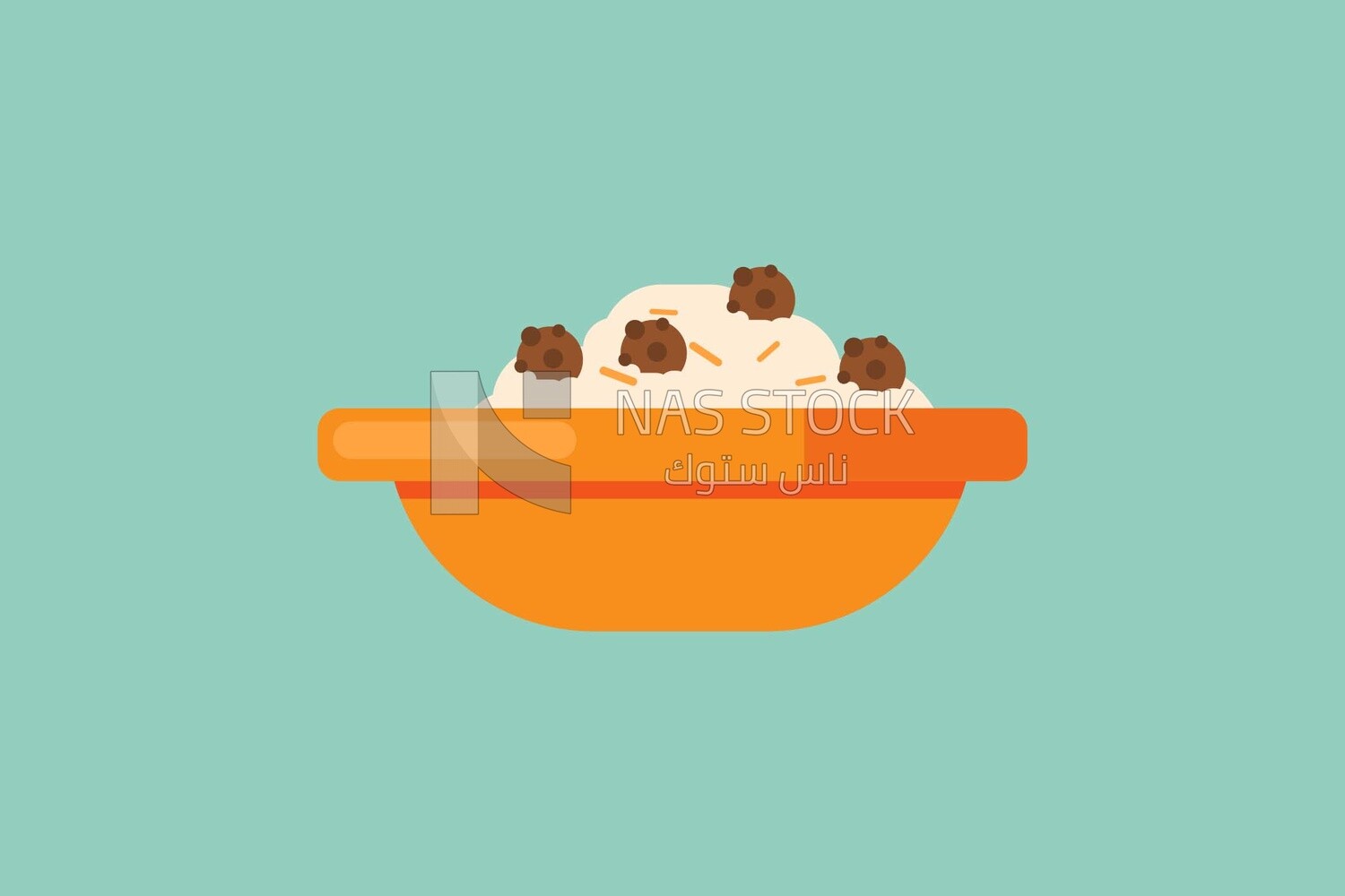 Rice dish with meatballs