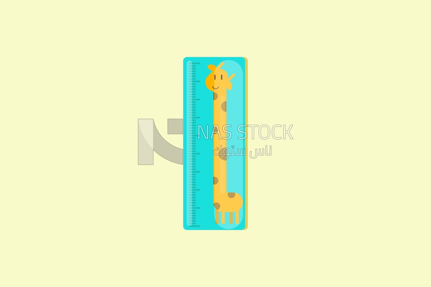 Growth ruler with giraffe
