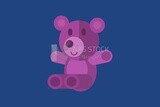 Purple teddy bear