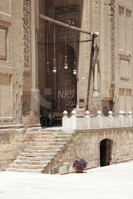 The entrance of the mosque-Madrasa of Sultan Hassan, Sultan Hasan complex, tourism in Egypt