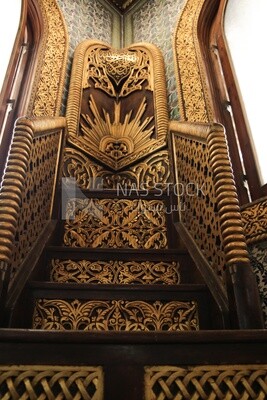 The pulpit of the Prince Mohamed Ali Palace Mosque, Tourism in Egypt