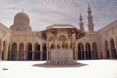 The fountain of the courtyard of Sultan Moayed Sheikh Mosque, tourism in Egypt