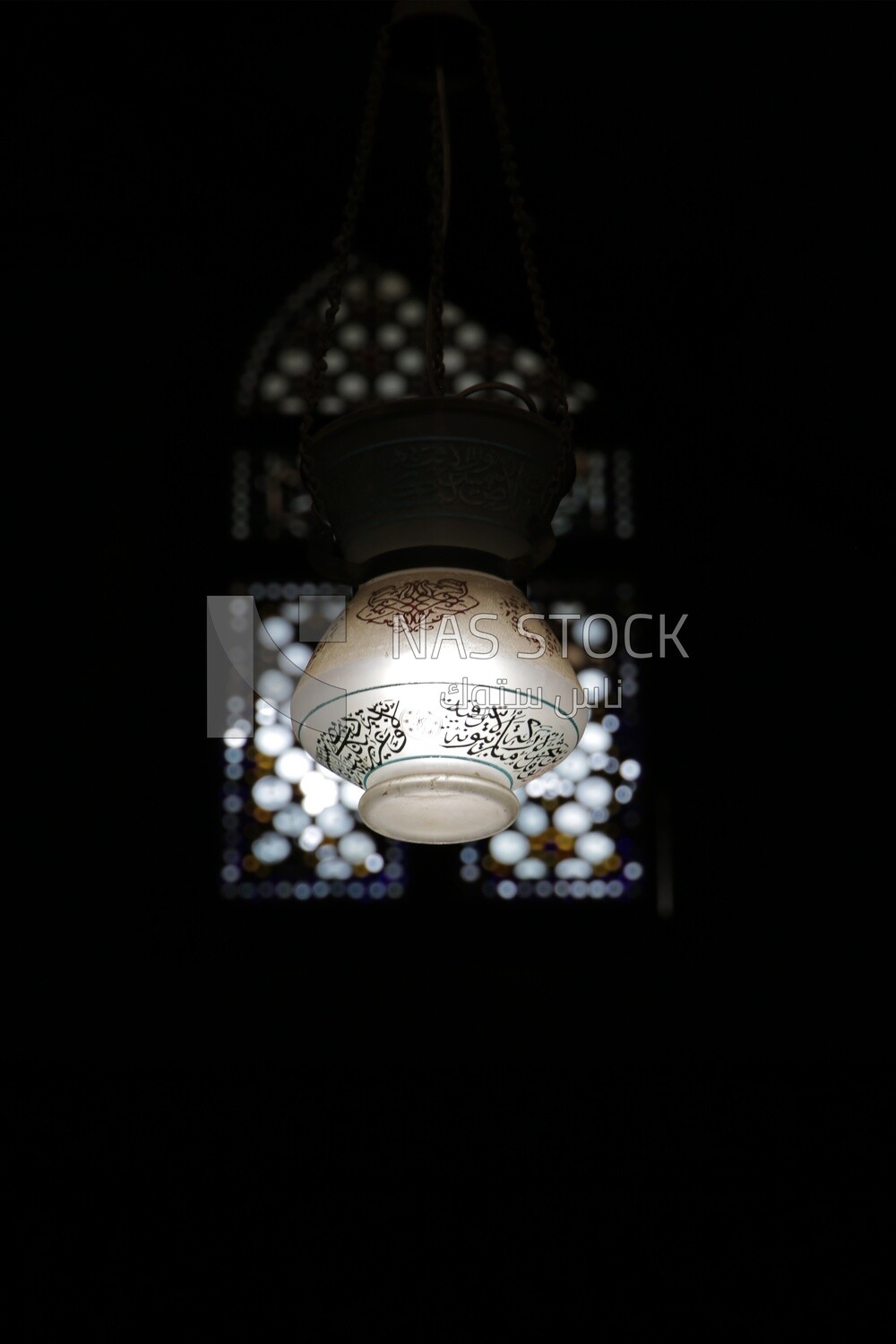 Hanging lamp on the mosque-Madrasa of Sultan Hassan, Sultan Hasan complex, tourism in Egypt