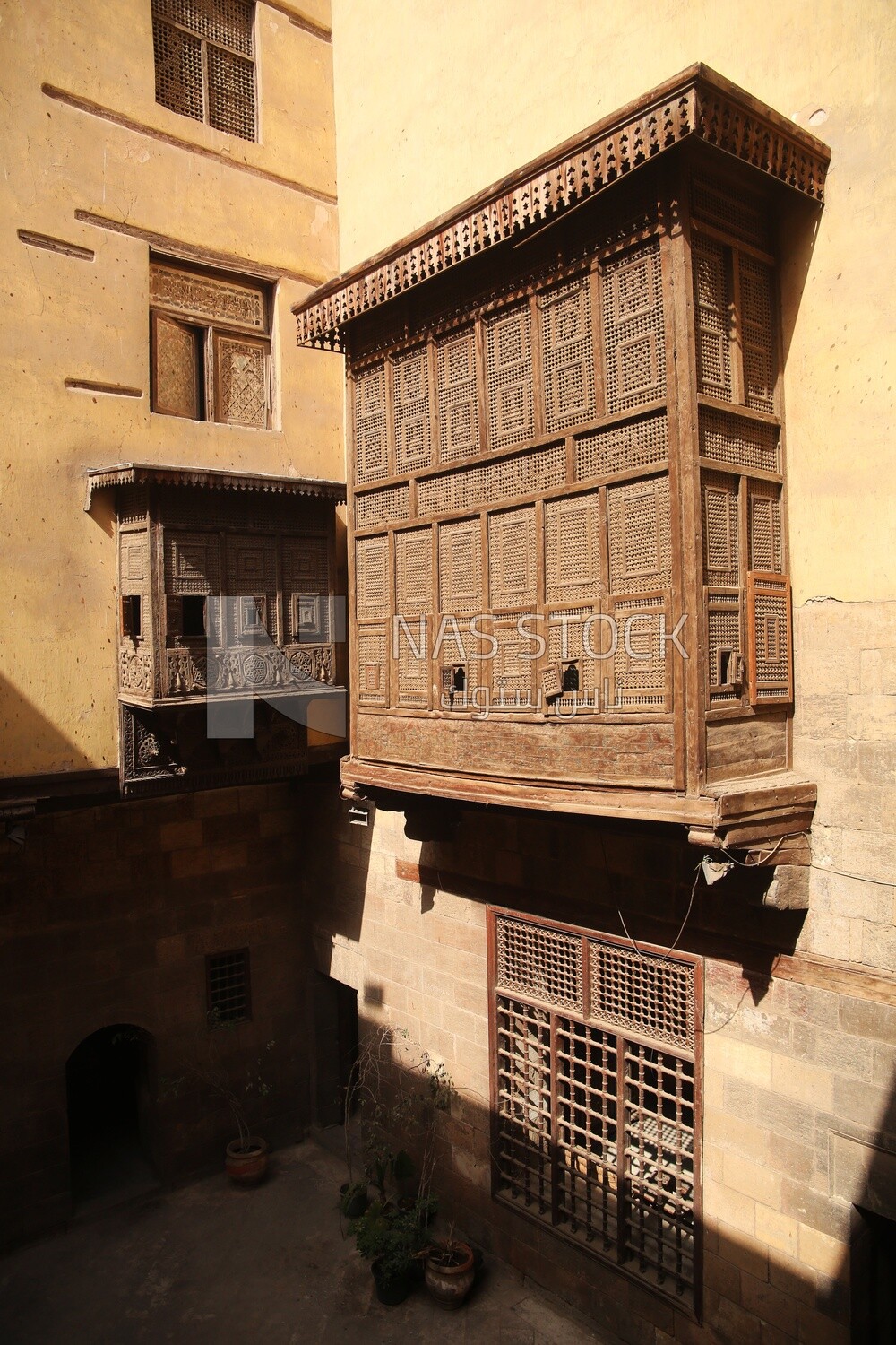 One of the mashrabiya windows at The house of Zeinab Khatoon, History, Tourism in Egypt