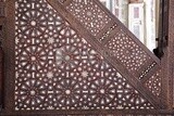 Wooden decorated Minbar in the Sultan Moayed Sheikh Mosque, tourism in Egypt