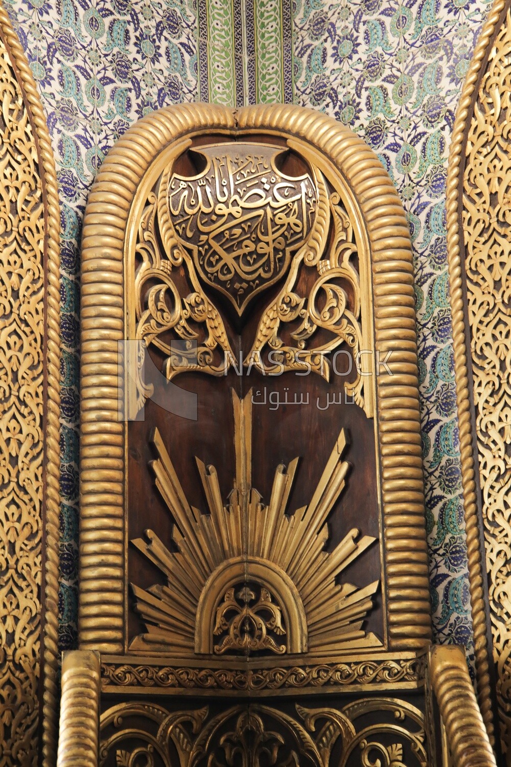 The pulpit of the Prince Mohamed Ali Palace Mosque, Tourism in Egypt