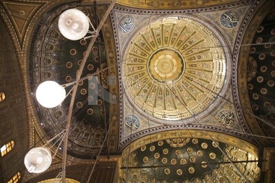The ceiling of the Mosque of Muhammad Ali, History, Tourism in Egypt