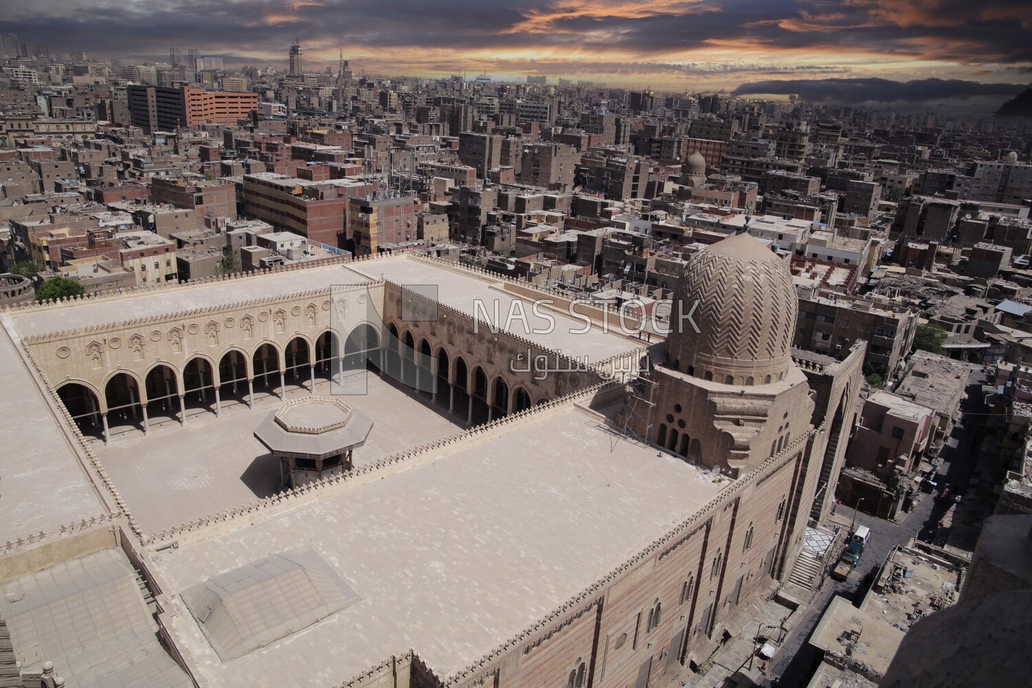 Top view of The Sultan Moayed Sheikh Mosque, tourism in Egypt
