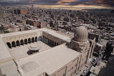 Top view of The Sultan Moayed Sheikh Mosque, tourism in Egypt