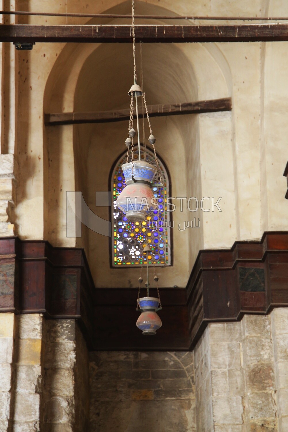 Hanging Arabic lamp on the Mosque of Sultan Qalawun, History, Tourism in Egypt
