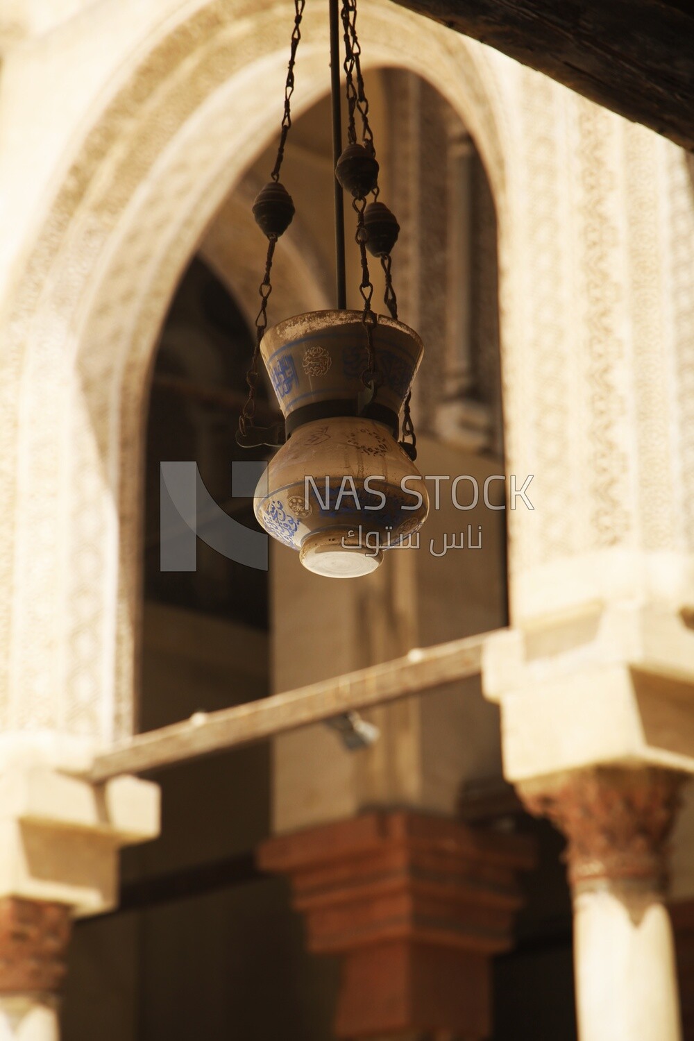 Hanging Arabic lamp on the Mosque of Sultan Qalawun, History, Tourism in Egypt