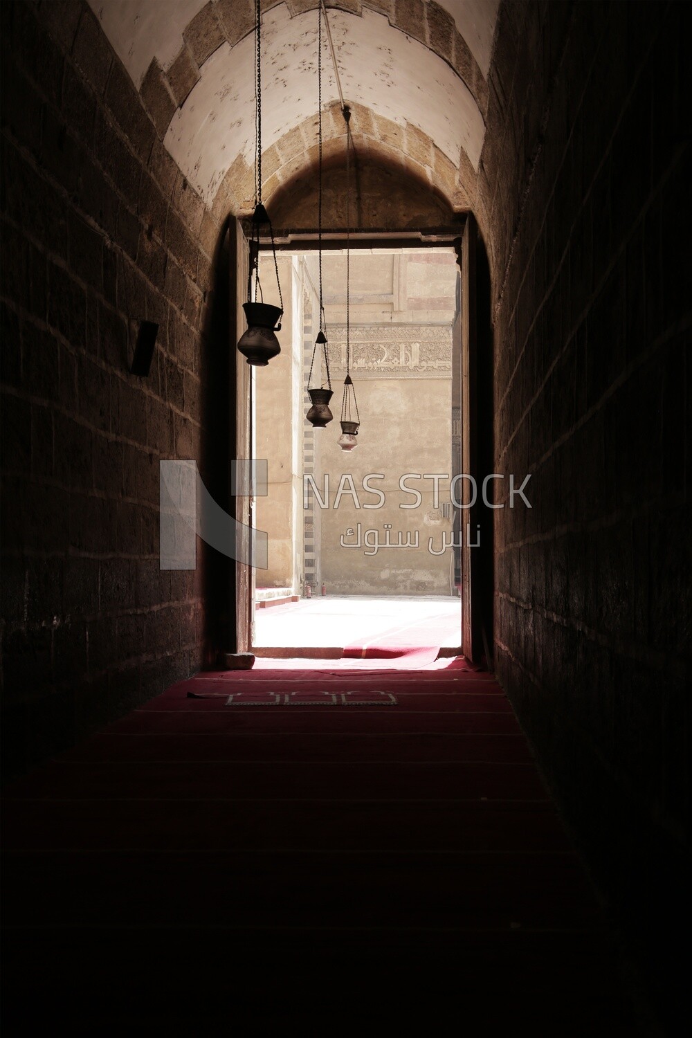 Hanging lamp on the mosque-Madrasa of Sultan Hassan, Sultan Hasan complex, tourism in Egypt