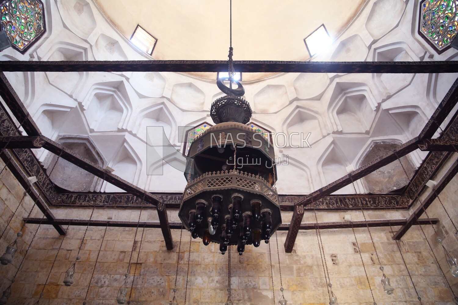 The ceiling of the Al-Saleh Najm Al-Din Ayoub School