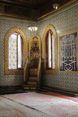 The pulpit of the Prince Mohamed Ali Palace Mosque, Tourism in Egypt