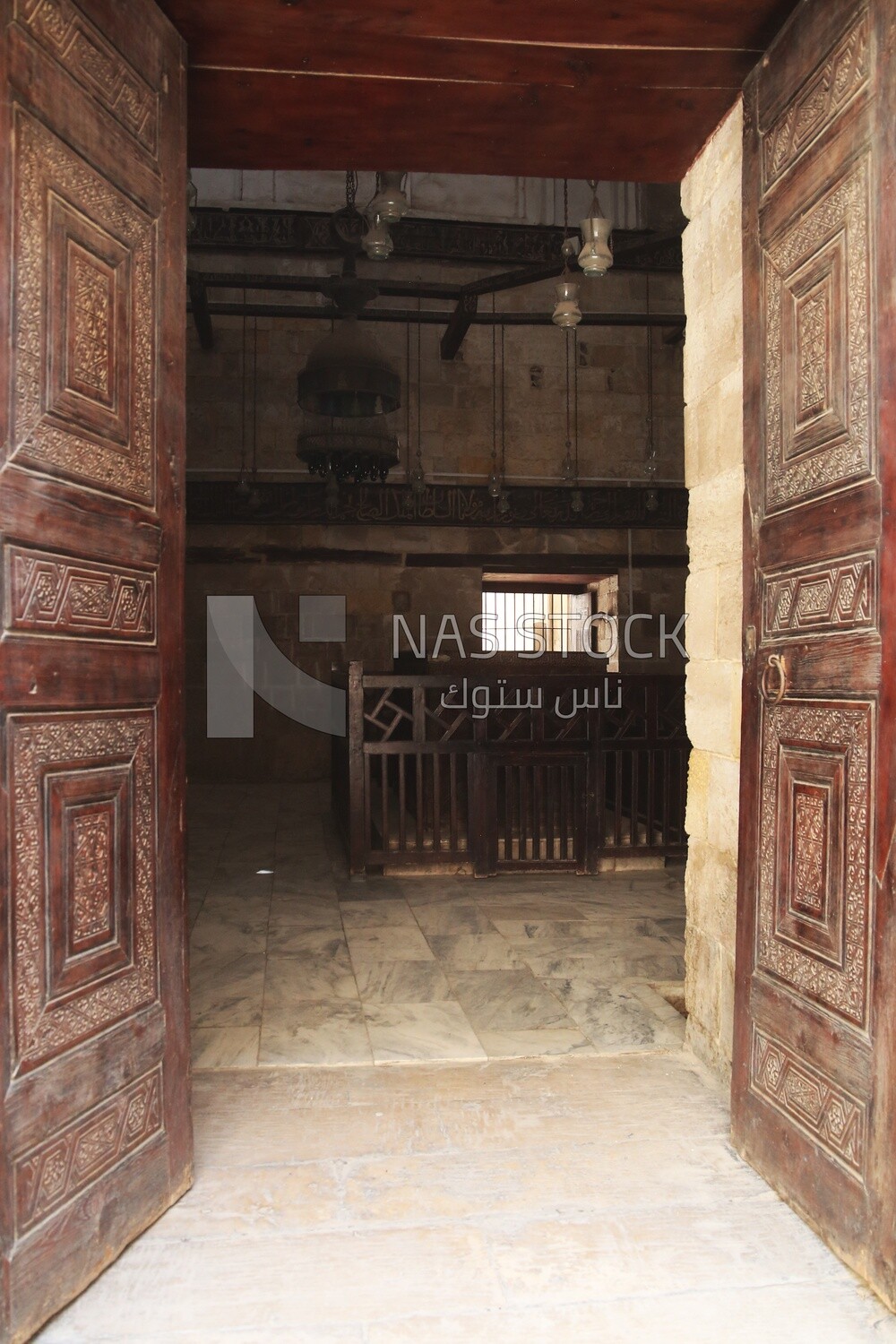 The door of the Al-Saleh Najm Al-Din Ayoub School