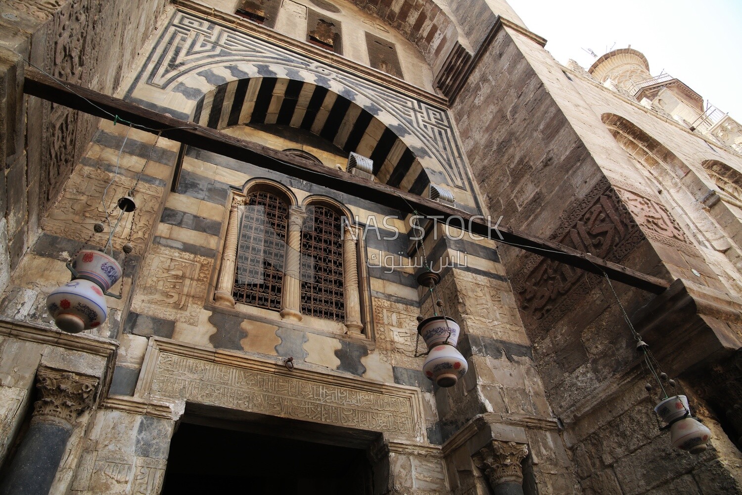 The entrance of The Mosque of Sultan Qalawun, History, Tourism in Egypt