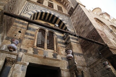 The entrance of The Mosque of Sultan Qalawun, History, Tourism in Egypt
