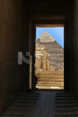 View of the Pyramid of Khafre in Giza, Tourism in Egypt, famous landmarks in Egypt
