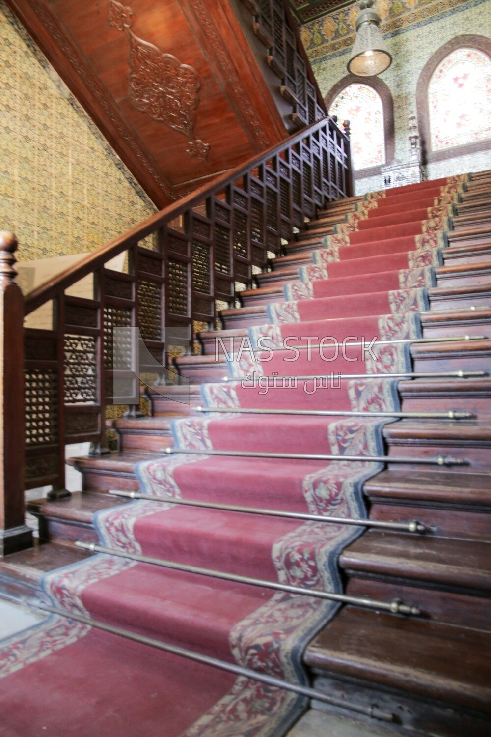 The stairs leading to the second floor of Muhammad Ali&#39;s palace