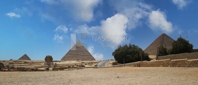 View of the Pyramid of Khafre in Giza, Tourism in Egypt, famous landmarks in Egypt