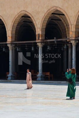 Arches Mosque of Amr ibn al-a&#39;as in Cairo, Tourism in Egypt, Famous landmarks in Egypt