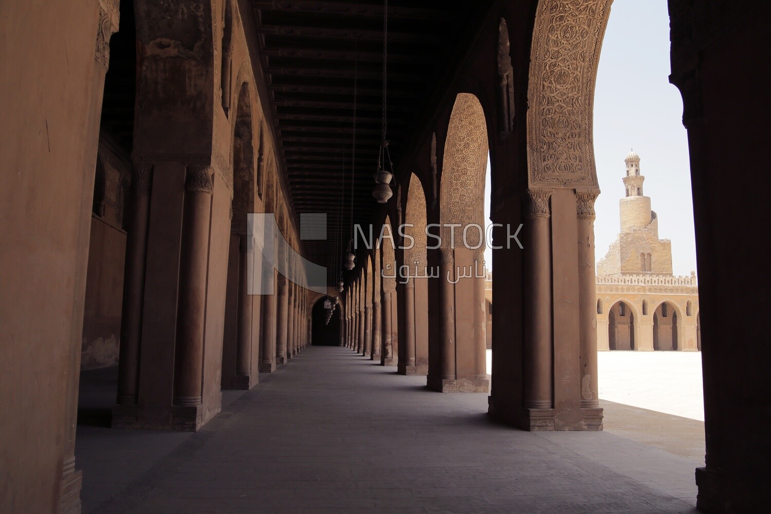Arches of Ahmad ibn tulun mosque in Cairo, Tourism in Egypt, Famous landmarks in Egypt